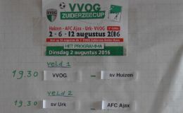 VVOG opent Zuiderzeecup tegen sv Huizen